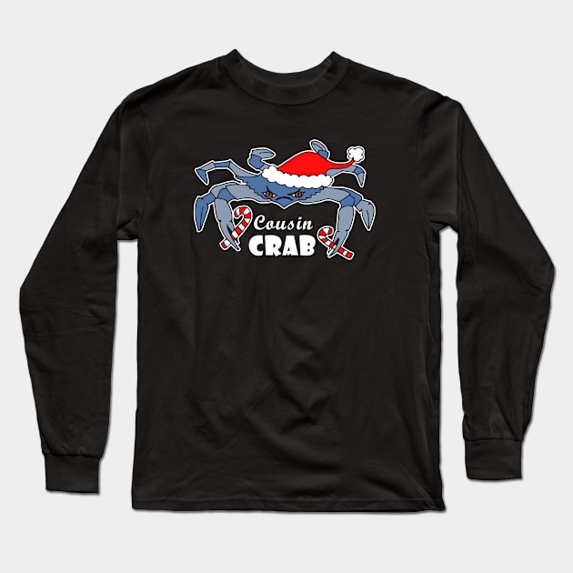 Christmas Matching Maryland Blue Crab Gifts Christmas Cousin Blue Crab Matching Family Holiday Picture Long Sleeve T-Shirt by DesignFunk